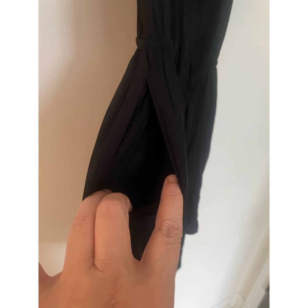 NWT J. Marie Off The Shoulders Black Embroidered Romper Sz. L - Picture 8 of 12
